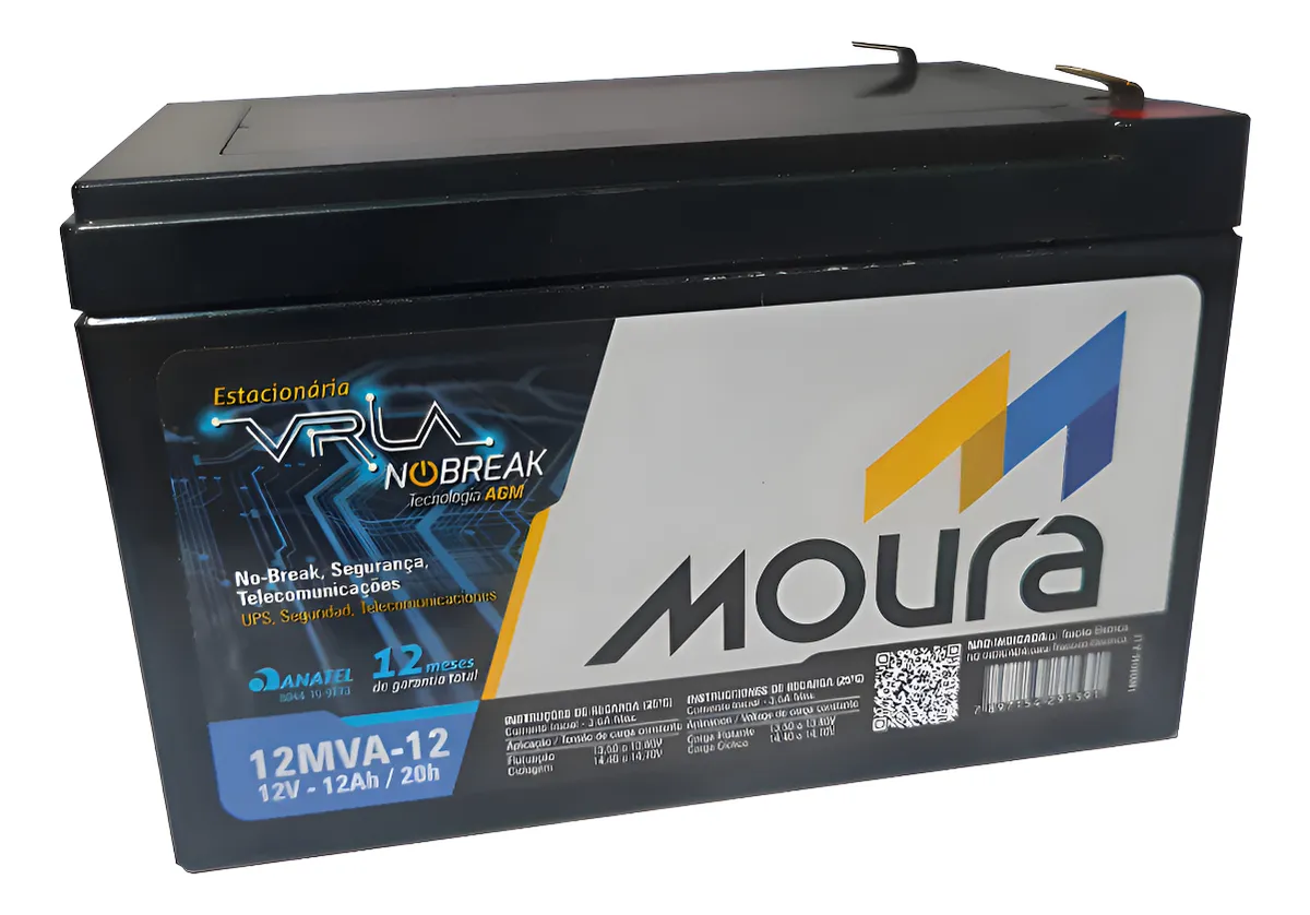 MOURA BATERIA VRLA 12MVA-12AH com casco